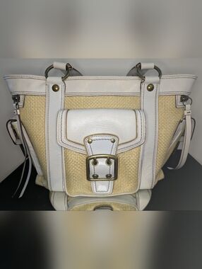 Coach Legacy Straw & Leather Tote | Vintage Y2K 👜☀️